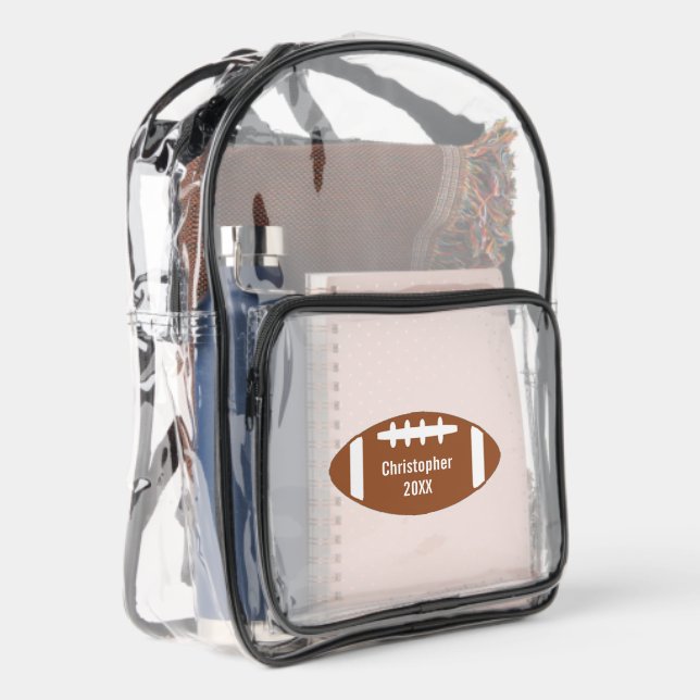 Football Clear Backpack (Right)