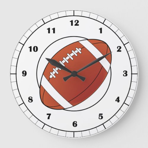 Football Clock Face with Numbers