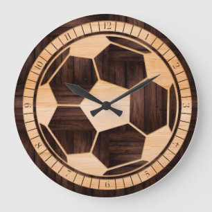 Football Clock , Soccer Clock, 3D wood crafted