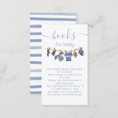 Football Clothesline Baby Shower Books For Baby Business Card at Zazzle