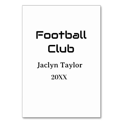 FOOTBALL CLUB FIFA WORLD CUP NAME YEAR PARTY TABLE NUMBER