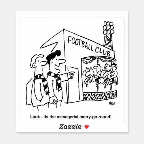 Football Club Managerial Merry_go_round Cartoon Sticker