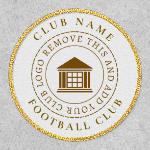 Football Club Name and Logo Professional Simple Patch