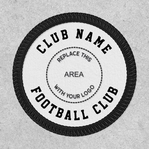 Football Club Name Logo Any Color Patch