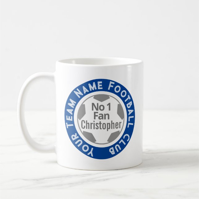 Football Club Name on a Coffee Mug (Left)