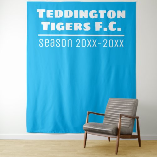Football Club Presentation Backdrop in Light Blue