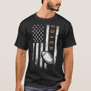 Football Coach American Flag Football Trainer Coac T-Shirt