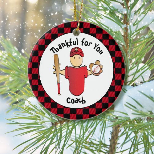 Football Coach Appreciation Custom Name Gift Idea  Ceramic Ornament