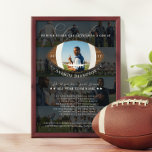 Football Coach Appreciation Team Photo Collage Award Plaque<br><div class="desc">Honor your #1 best football coach with this elegant and uniquely creative award plaque. Featuring a striking football-shaped centerpiece in a faux wood finish, the design showcases your coach’s photo front and center. Surrounding the football is a sophisticated 8-photo collage layout, perfect for highlighting memorable team moments from the season,...</div>