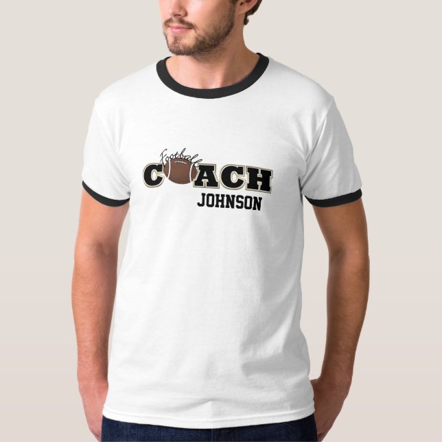Football Coach Black and Gold - SRF T-Shirt (Front)