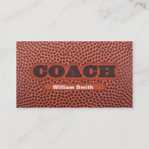 Football Coach business card