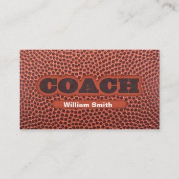 Football Coach Business Card by KeyholeDesign at Zazzle