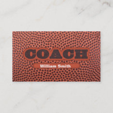 Football Coach Business Card at Zazzle