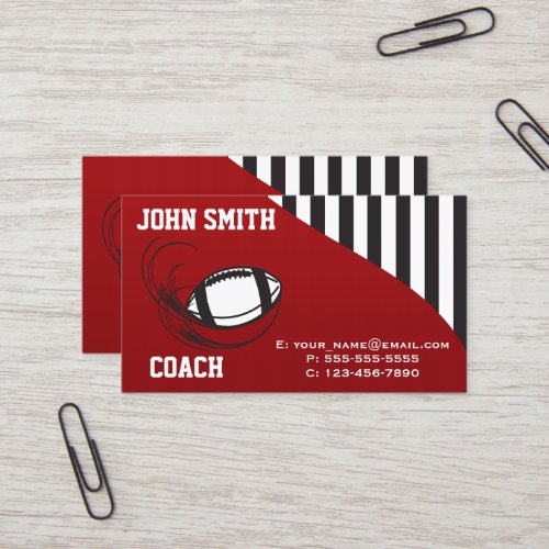 Football Coach Business Card