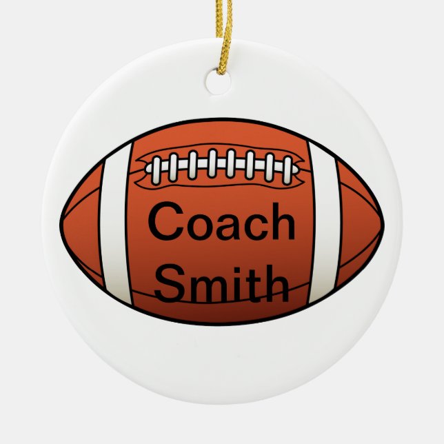 Football Coach Ceramic Ornament (Front)