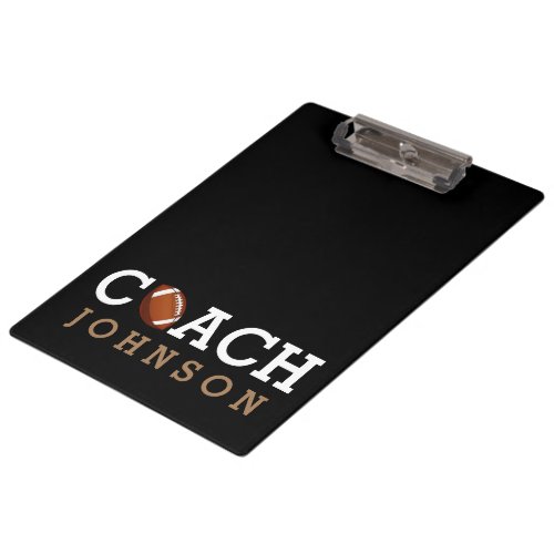 Football Coach Custom Name Clipboard
