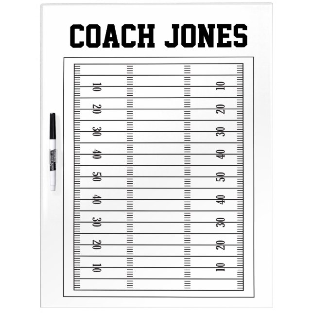 Football Coach Dry Erase Board (Front)
