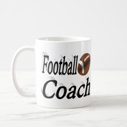 Football Coach half text Coffee Mug