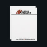 Football Coach Letterhead<br><div class="desc">Order personalized football coach's letterhead,  change the text to anything you want when you order.</div>
