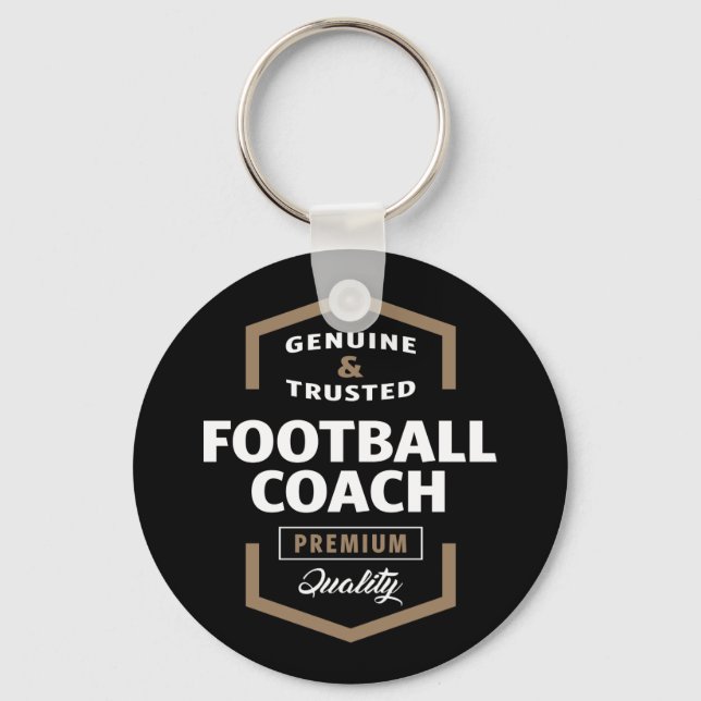 Football Coach Logo Gift Ideas Keychain (Front)