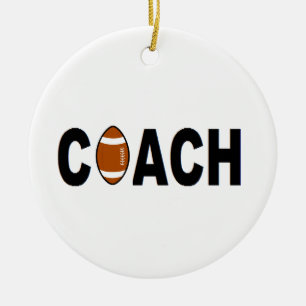 Football Coach Personalized Ceramic Ornament