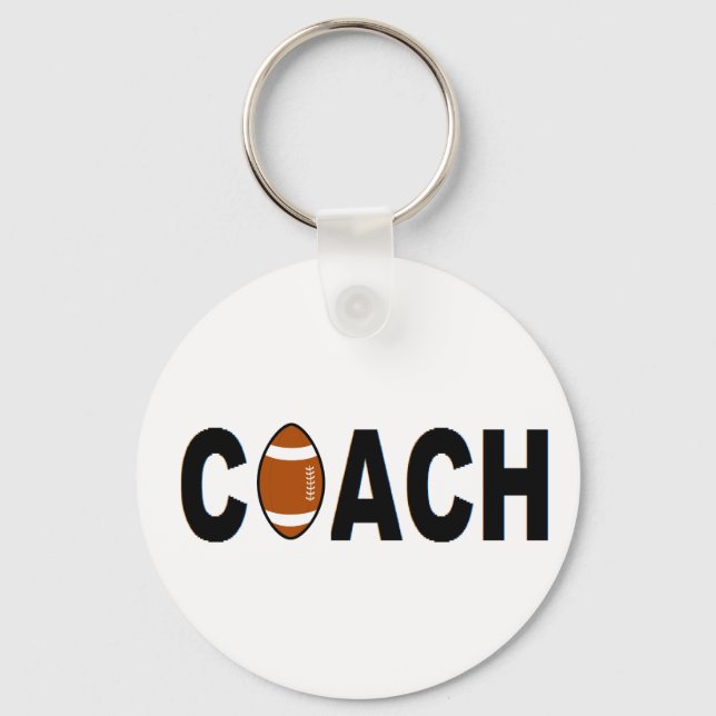 Football Coach Personalized Keychain (Front)