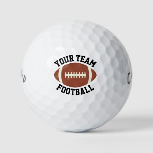 Football CoachPlayerFan Custom Team Name Sports Golf Balls