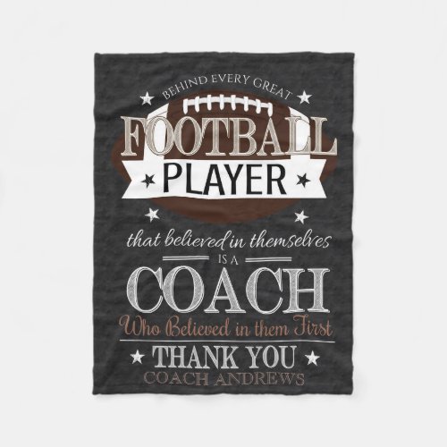 Football Coach Thank You Gift Blanket