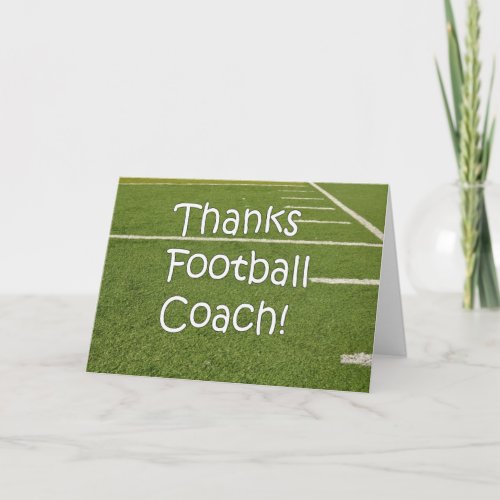 Football Coach Thank You Thanks on Playing Field