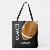 Football Coach Vintage Retro Football Personalized Tote Bag