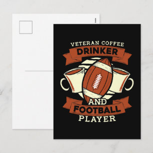 Football Coffee Holiday Postcard