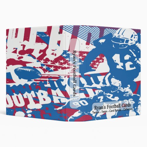 Football Collage Card Collectors Book Binder