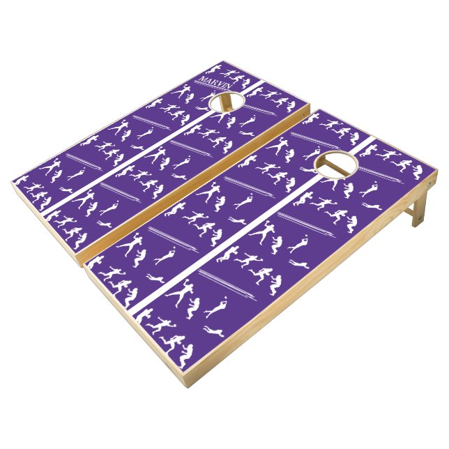 Football  cornhole set (Angled)