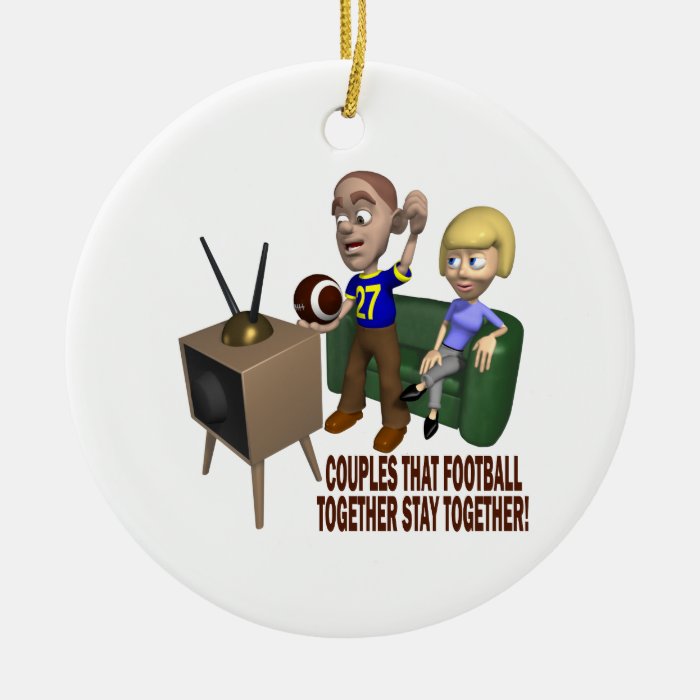 Football Couple Christmas Tree Ornament