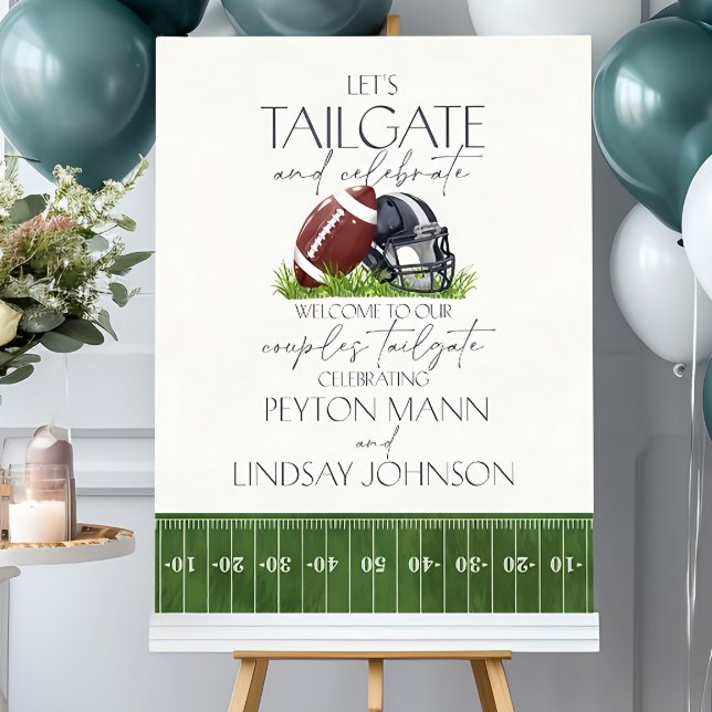 Football Couples Shower Welcome Sign Printable Tem (Creator Uploaded)