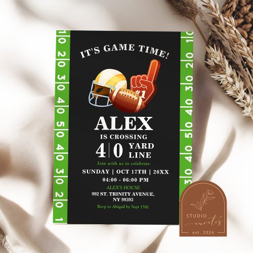 Football Crossing Yard Line Adult Birthday
