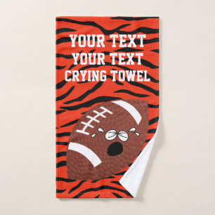 Football Crying Towel Your Text and Color