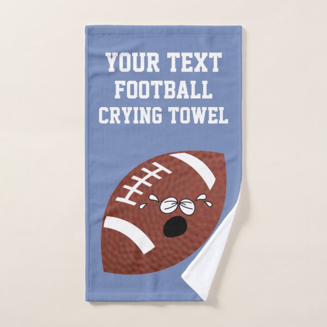 Football Crying Towel Your Text and Color (Hand Towel)