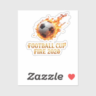Football Cup Fire 2026 World Cup Soccer Ball Sticker