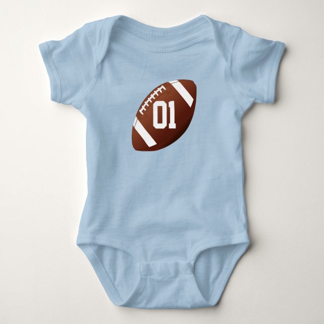 Football Custom Baby Jersey Romper (Front)