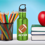 Football Custom Kids Stainless Steel Water Bottle<br><div class="desc">Personalized design for your little athletes and sports fans.</div>