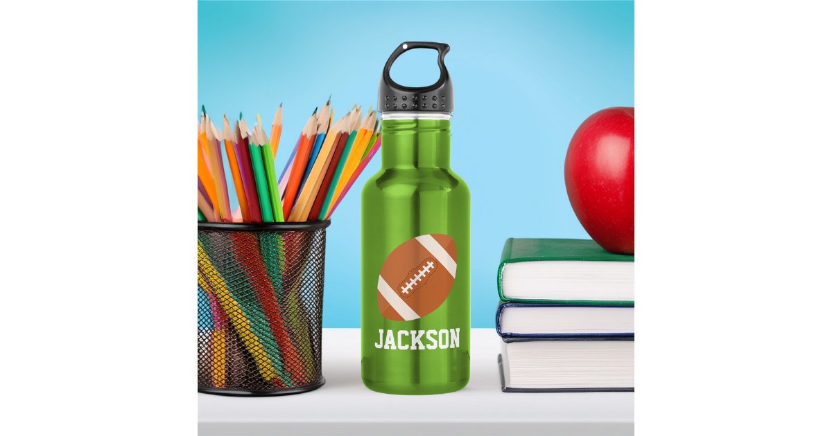 Football Custom Kids Stainless Steel Water Bottle | Zazzle