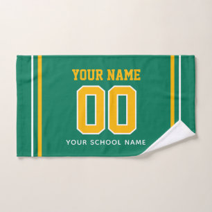 Football Custom Name & Jersey Number, Team Gift Hand Towel