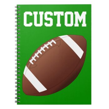 Football Custom Player Or Team Name Sports Notebook by SoccerMomsDepot at Zazzle