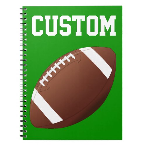 Football Custom Player or Team Name Sports Notebook