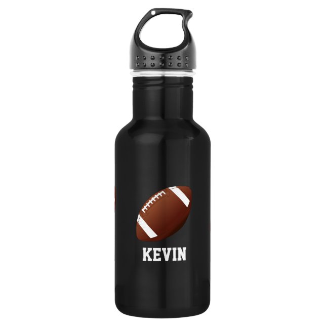 Football Custom Stainless Steel Water Bottle (Front)