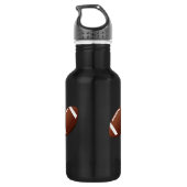 Football Custom Stainless Steel Water Bottle (Back)