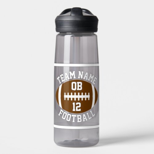 Football Custom Team Name Player Number  Position Water Bottle