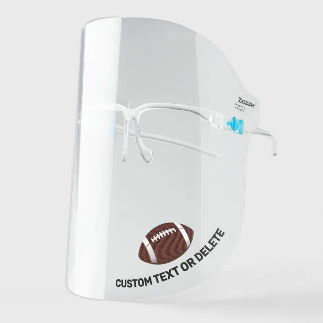 Football, Custom Text Personalized Sports Face Shield Zazzle