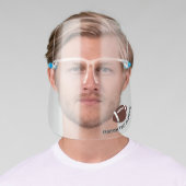 Football, Custom Text Personalized Sports Face Shield (Insitu)